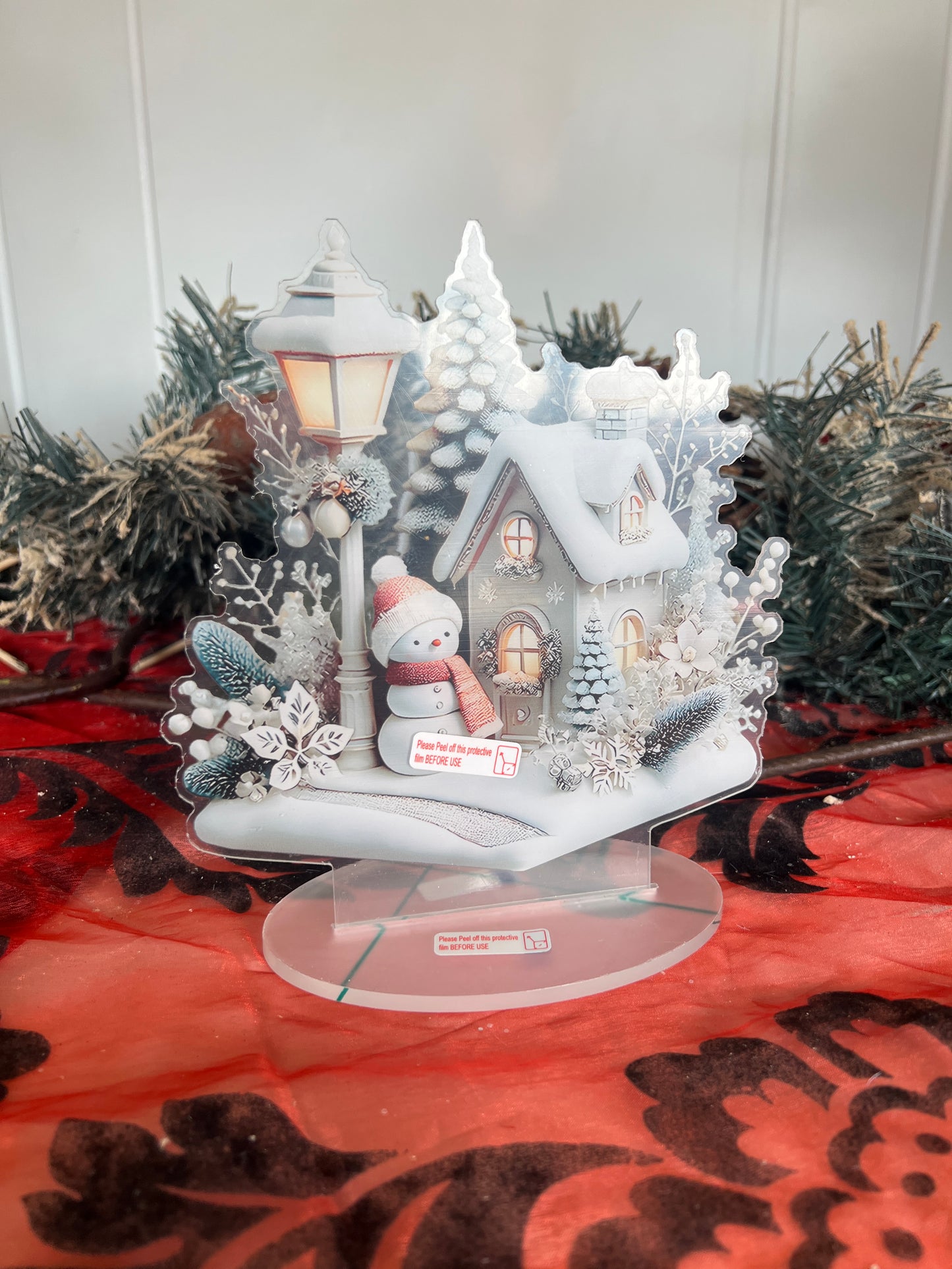 2D Flat, Christmas Snowman's House