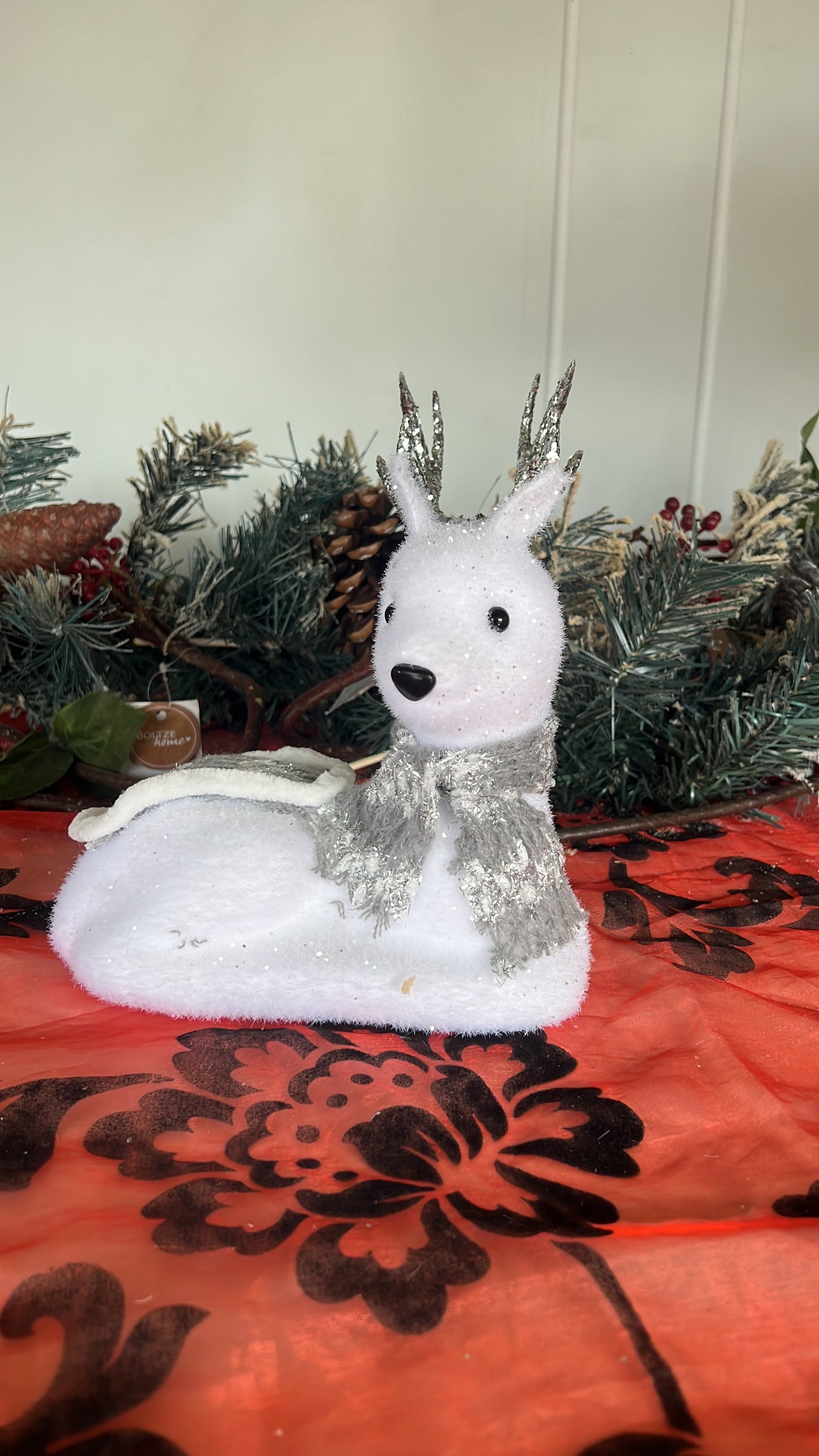 Silver Deer Christmas Decoration