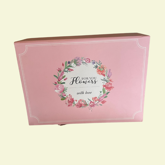 “For You Flowers” Pink Floral Gift Box – With Love